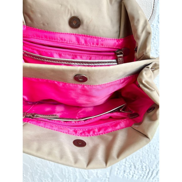 Adolfo Dominguez Chain Strap Women's Shoulder Flap Handbag Beige - Picture 7 of 16